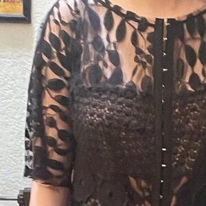 Anthropologie Beguile by Byron Lars Black Lace Sheath Dress